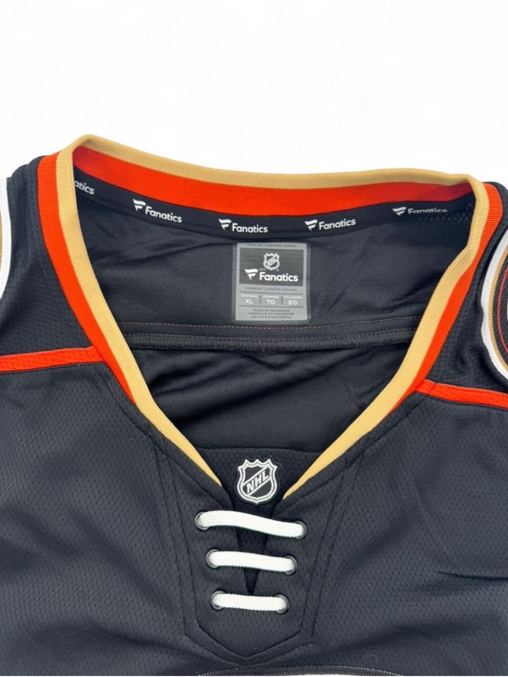 Men’s Fanatics Anaheim Ducks Black & Orange Hockey Jersey Size XL - Picture 3 of 7